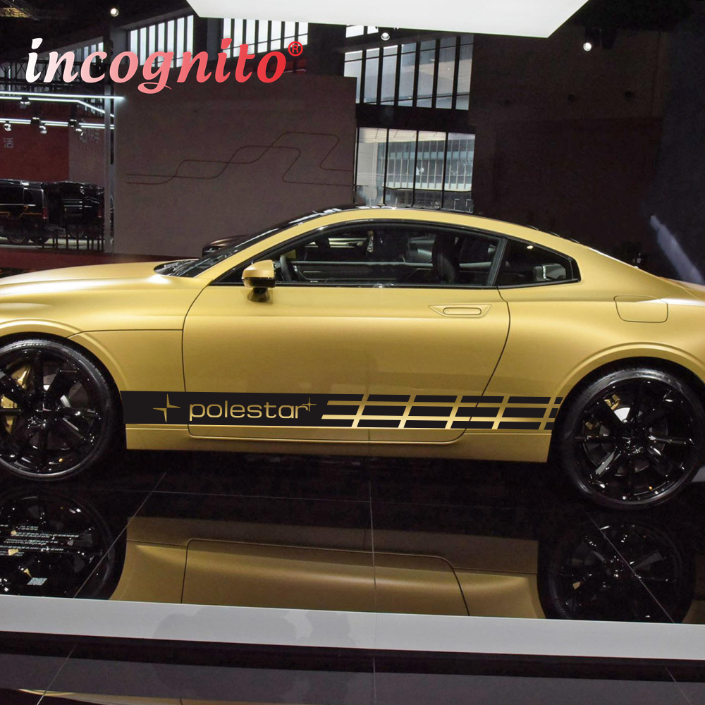 适用于polestar极星车身贴纸polestar1 2机盖贴拉花侧裙边贴车贴