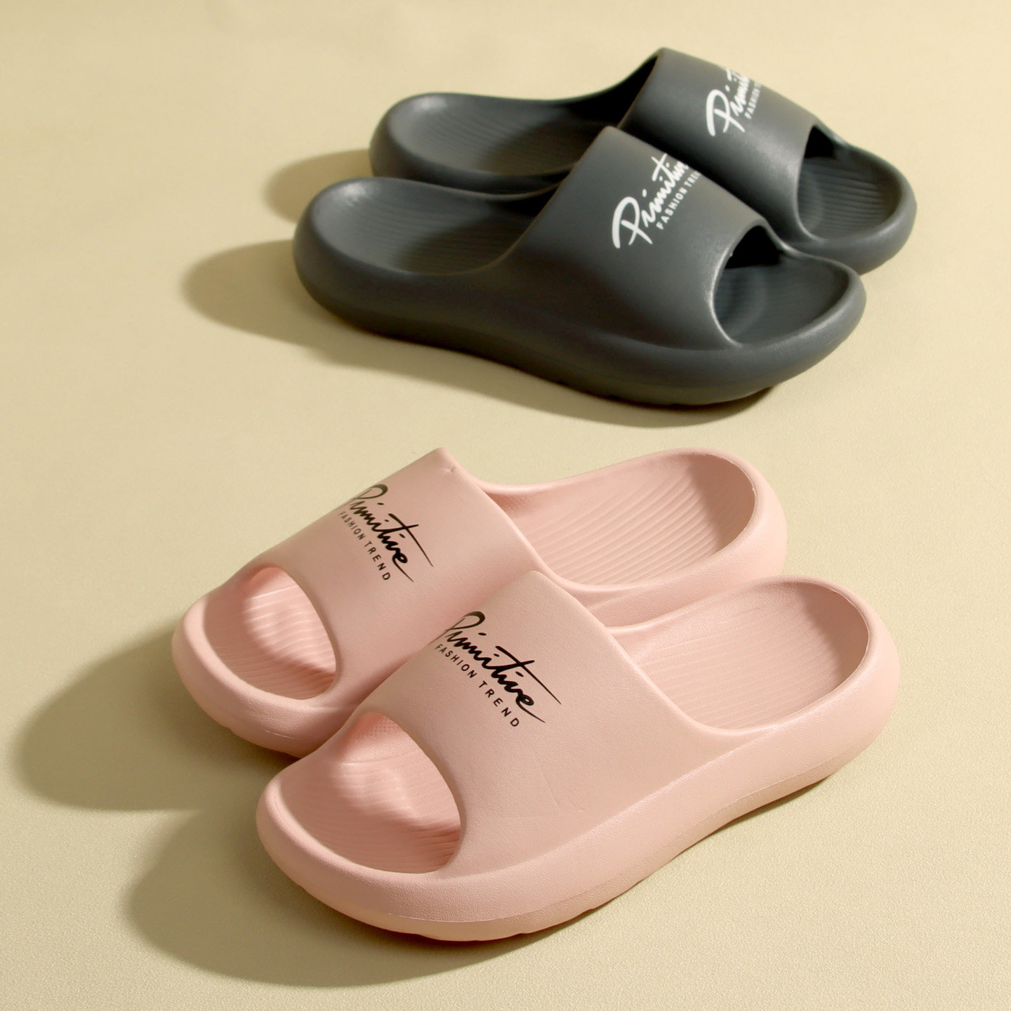 2026新款简约字母男女士凉拖鞋夏季室内家用厚底防滑居家浴室拖鞋