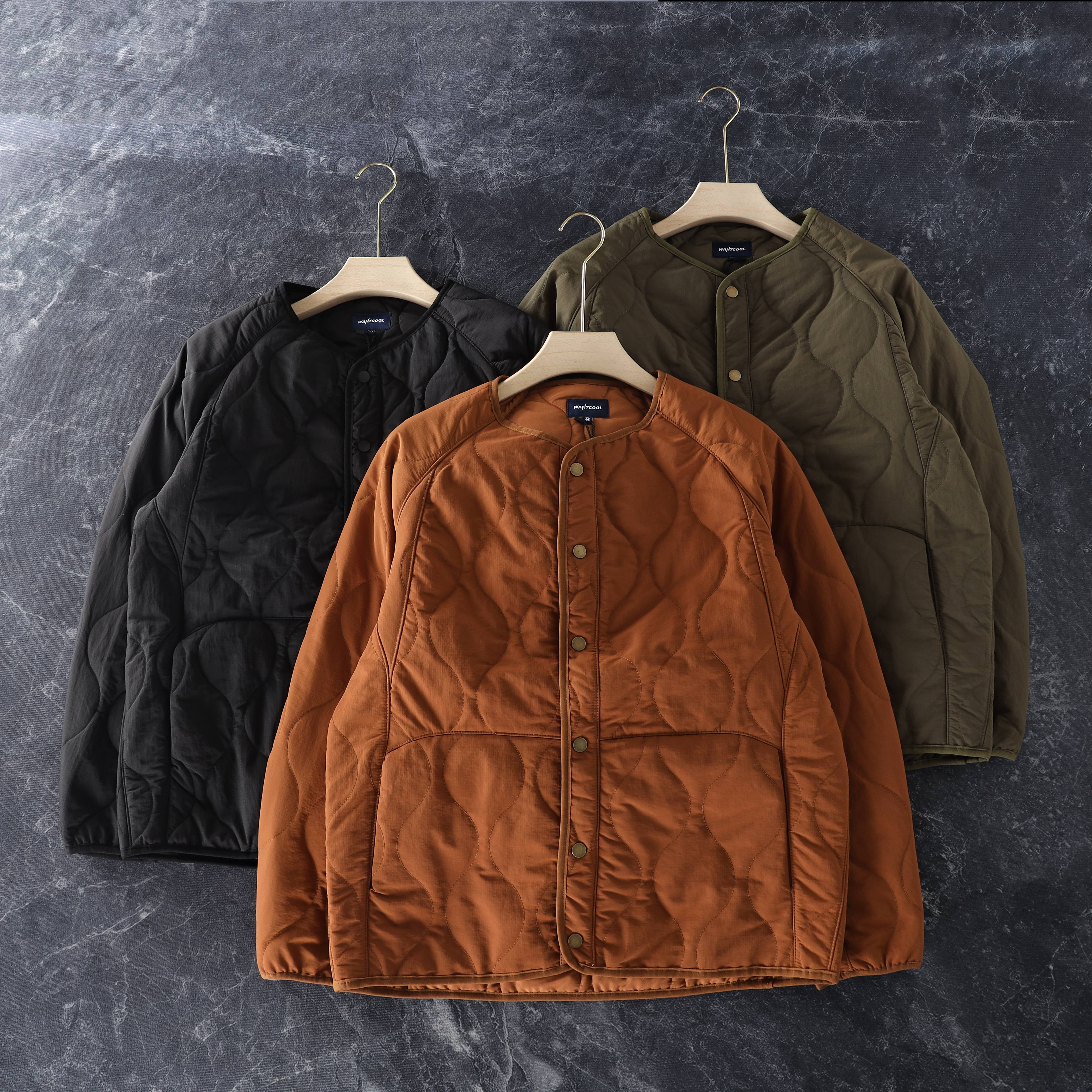 秋冬复古风葫芦格御寒棉服外套