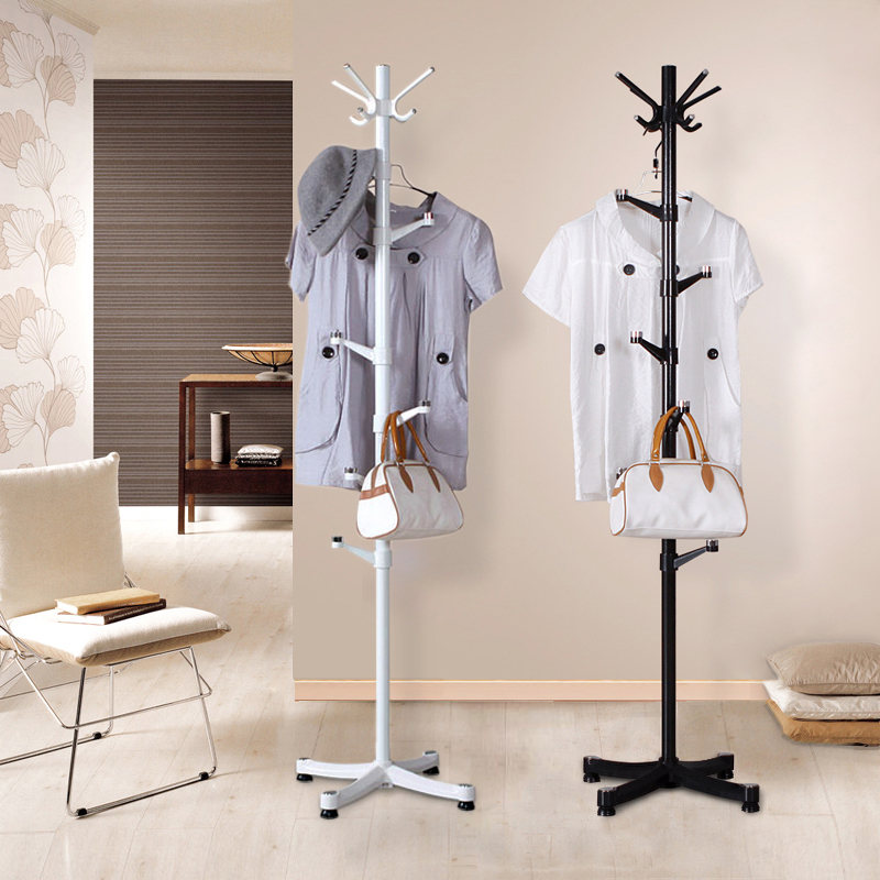 衣帽架落地卧室客厅衣架家用挂衣架子单杆立式简约现代衣服架挂架