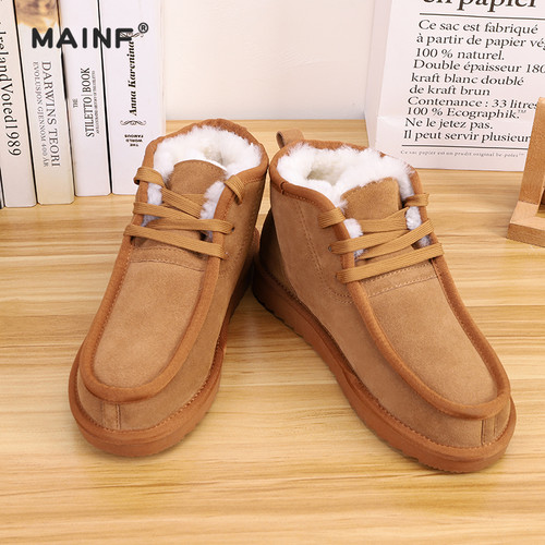 雪地靴保暖纯羊毛冬季羊皮毛一体