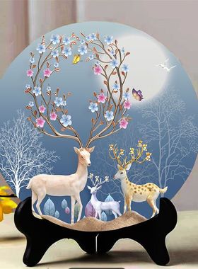 【工厂甩卖】新中式装饰画摆件客厅酒柜装饰品电视柜创意小摆件