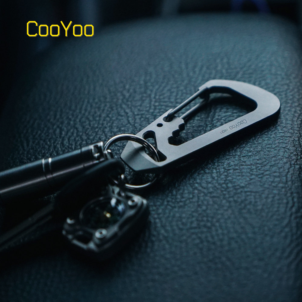 cooyoo酷友 hk21多功能快挂扣 钛合金/黄铜多用途金属挂钩 钥匙扣