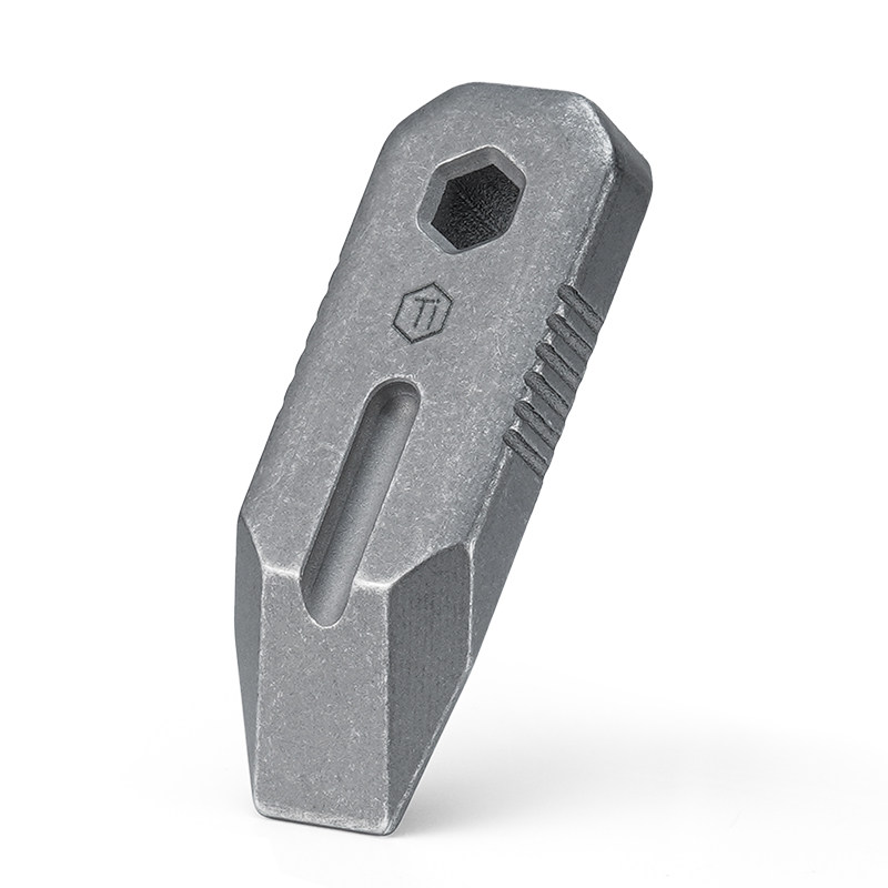 CooYoo KR02钛合金迷你EDC撬棍多功能工具便携酷棍六角批头钥匙圈