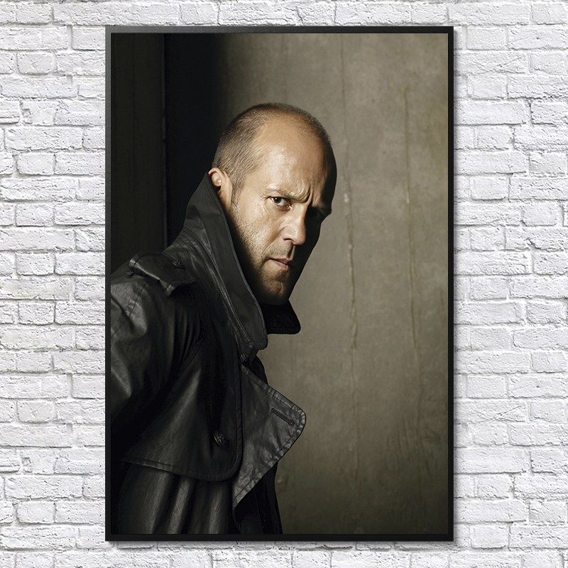 好莱坞电影男明星杰森斯坦森海报健身健美肌肉男简约相框纸装饰画