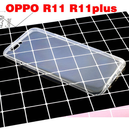 OPPO R11 plus手机壳硅胶保护套防摔透明滴胶凹槽软diy贴钻素材壳