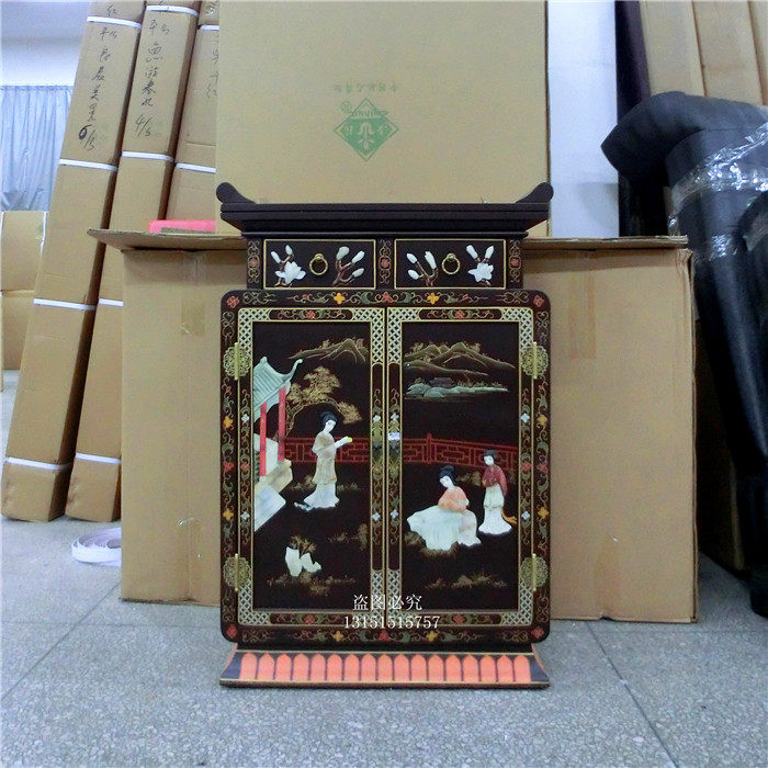 扬州漆器厂家具 新中式古典 柜子 装饰柜玄关柜翘头案头柜门厅柜