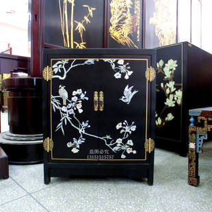 扬州漆器厂 现代中式新古典家具柜子 玄关柜门厅柜 床头柜 客厅柜