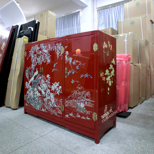 扬州漆器厂家具 现代中式新古典 柜子玄关柜门厅隔断柜鞋柜储物柜