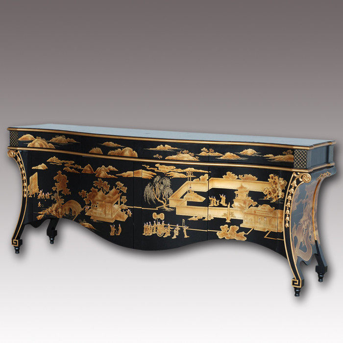 扬州漆器家具 柜子*欧式现代中式新古典 手绘 玄关柜电视柜门厅柜