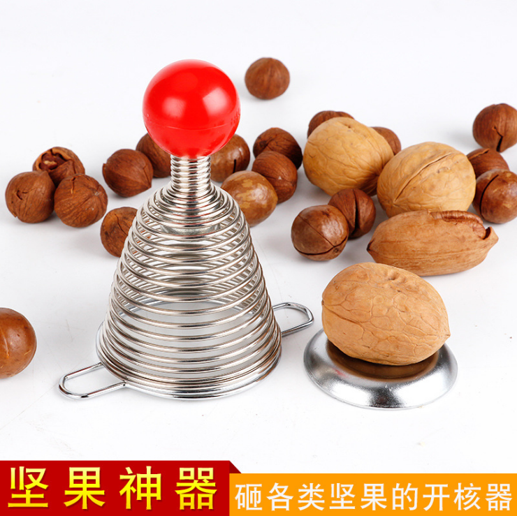 大小山核桃夹子弹簧砸壳器钳整粒剥工具开核桃器坚果剥壳创意神器