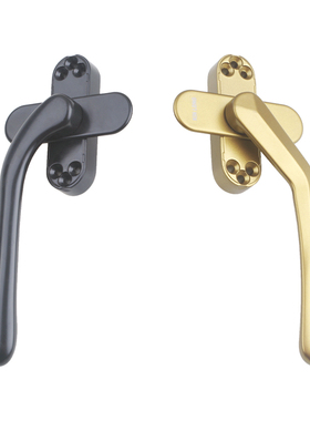 KIN LONG坚朗断桥铝纱窗一体歪把手金刚网矮扁拉手薄款方轴执手