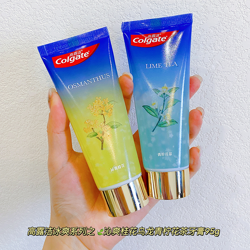 高露洁桂花乌龙牙膏清新口气美白