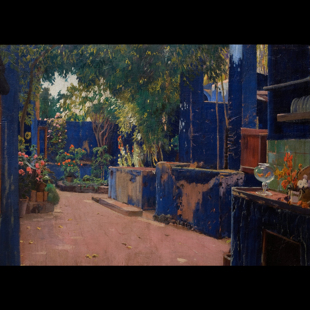 现货 意大利Mondo拼图 Arenys de Munt 蓝色庭院 1000片+相框