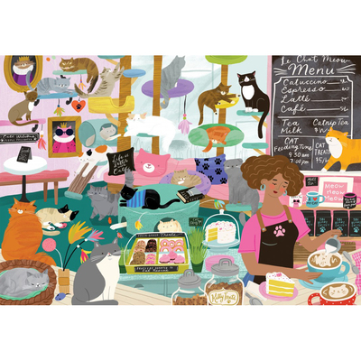 现货 法国进口拼图 Pieces and Peace 心水之地系列 猫咖 1000片