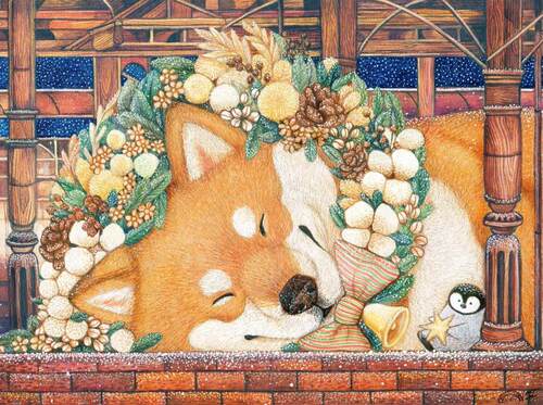 棉花狮晚安柴犬狗3D-JP