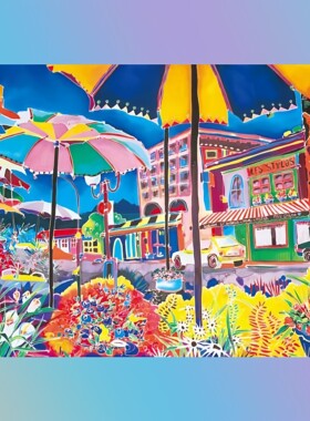 绝版现货 日本Tenyo进口拼图 Jennifer Markes 街边遮阳伞 2000片