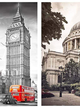 绝版现货 Pintoo平面塑料拼图 英伦风情大笨钟+圣保罗大教堂 3djp