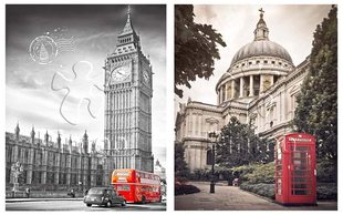 绝版现货 Pintoo平面塑料拼图 英伦风情大笨钟+圣保罗大教堂 3djp
