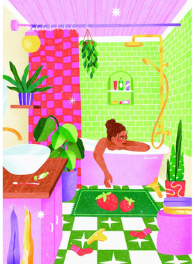 现货 法国进口 Pieces and Peace 小众质感拼图 缤纷浴室 500片