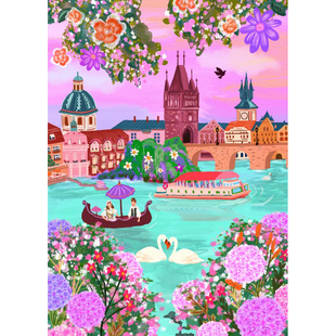 and Pieces 法国 500片 进口小众质感拼图 捷克布拉格 Peace 现货