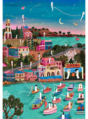 现货 法国 Pieces & Peace 进口小众质感拼图 幽灵电影院 1000片