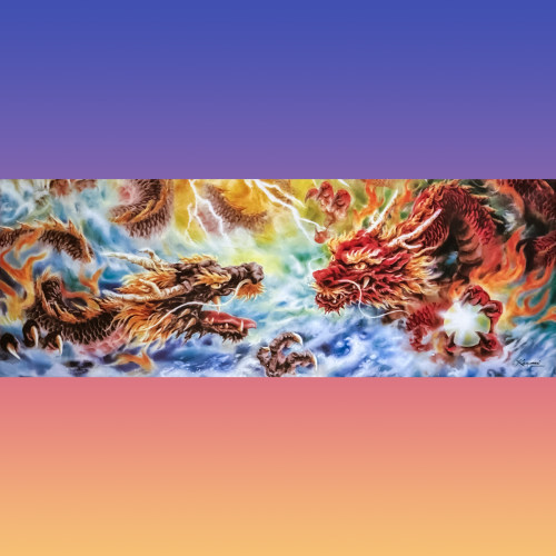 绝版现货 日本EPOCH拼图 中国风 双龙 原井加代美 迷你 420片