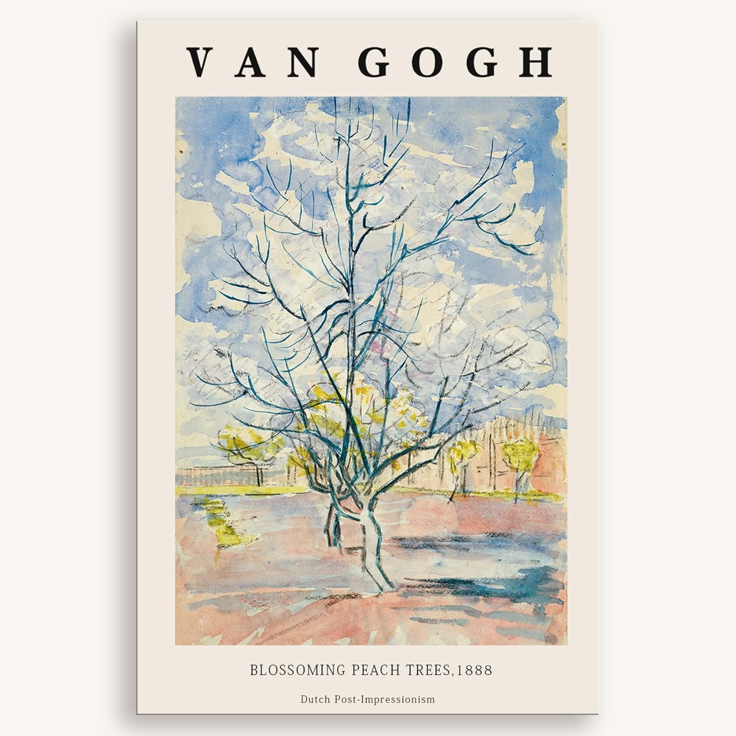 现货 意大利Mondo进口拼图 Van Gogh 桃花树盛开 1000片+相框