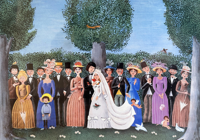 绝版现货 日本BON进口拼图 Raymond Peynet 结婚式 婚礼 1000片