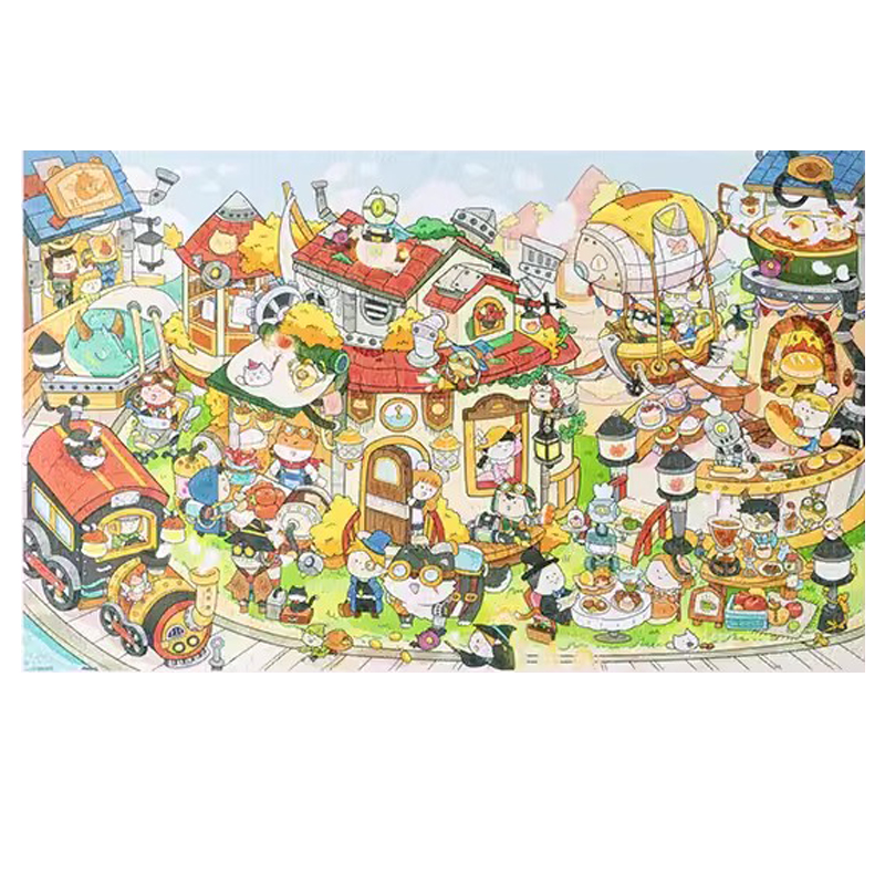 3D-JP 塑料平面拼图 减压玩具 沛吉 地底魔法之都 1000片 3djp