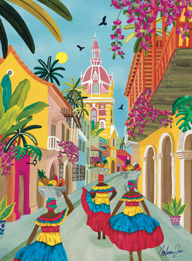 现货 法国 Pieces Peace 进口小众拼图 哥伦比亚 卡塔赫纳 1000片