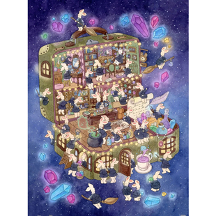 魔法皮箱 添添Emily 兔崽崽 3djp 1200片 现货 JP塑料平面拼图