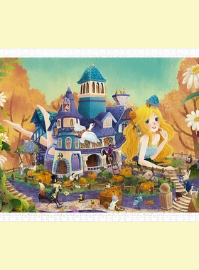 绝版 台湾PINTOO塑料拼图 爱丽丝梦游仙境 兔兔窝 1000片 3djp