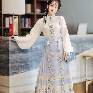 日常可穿绝美女士改良古装上班可以穿着的汉服全套古装一整套装夏