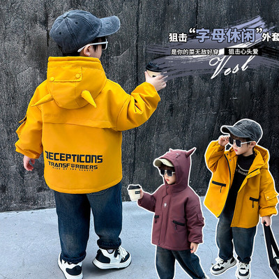 幼儿棉服男童冬季加绒加厚棉服痞帅洋气超厚外套秋冬款2025新款