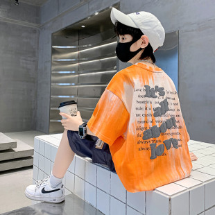 男女童潮牌痞帅风短袖T恤2026夏季新款中大童宽松半袖上衣潮