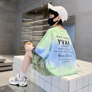 男女童潮牌痞帅风短袖T恤2026夏季新款中大童宽松半袖上衣潮