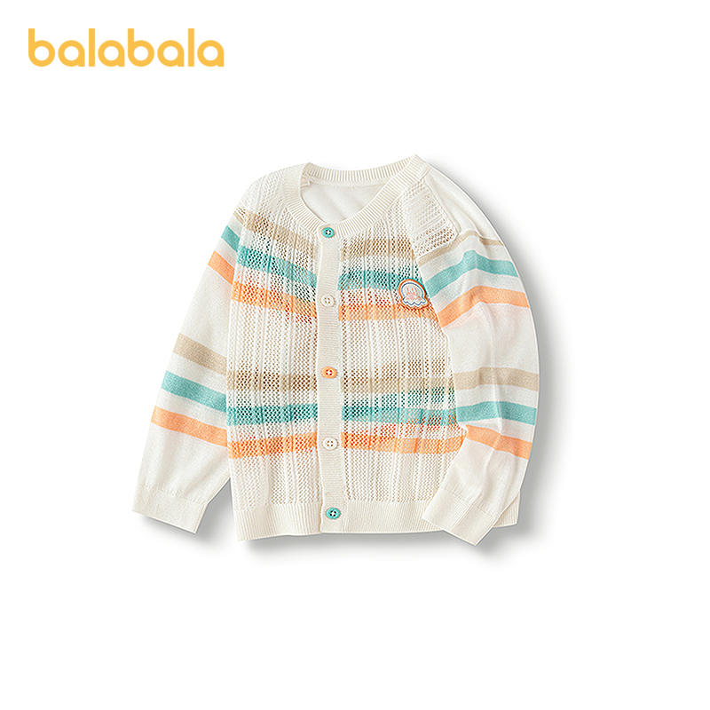 巴拉巴拉毛衫女童开衫纯色空调