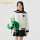 棉服时尚 中大童翻领短款 保暖 儿童棉衣女童外套秋冬季 巴拉巴拉童装