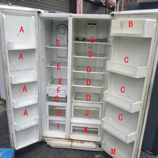 美的凡帝罗冰箱BCD-555WKM冷藏冷冻玻璃隔挡板抽屉保鲜储物盒挂盒