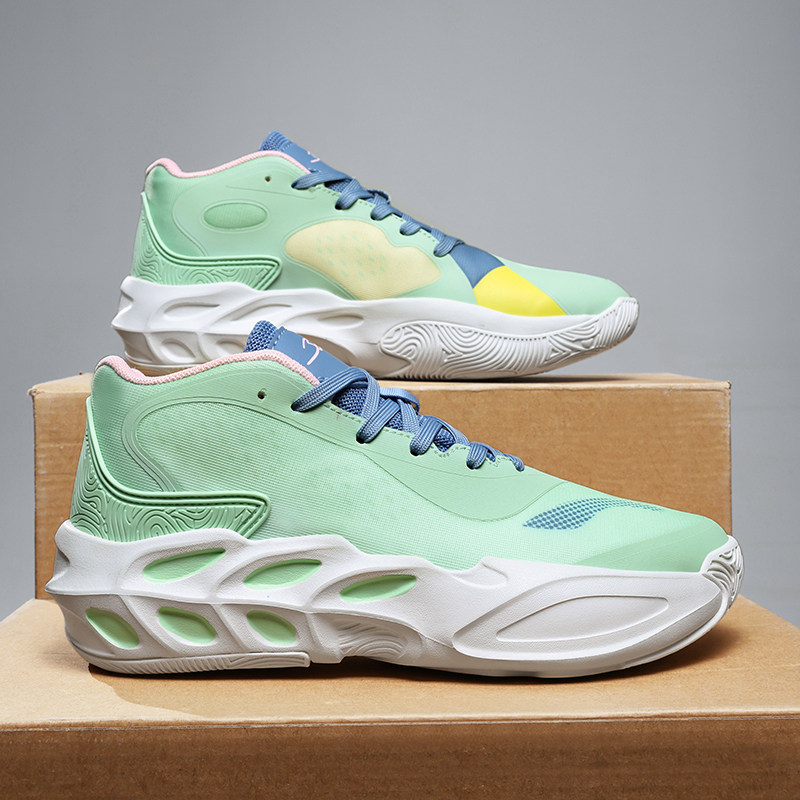 学生专业实战篮球鞋减震抓地气垫网布透气球鞋百搭防滑运动鞋男女