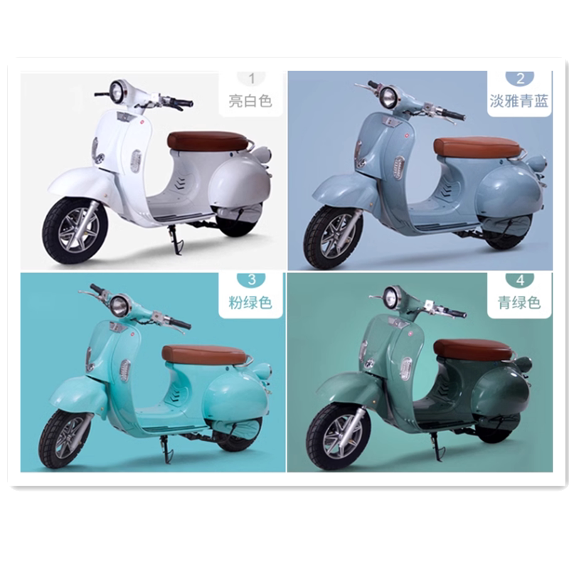 罗马假日电动车vespa亮白色