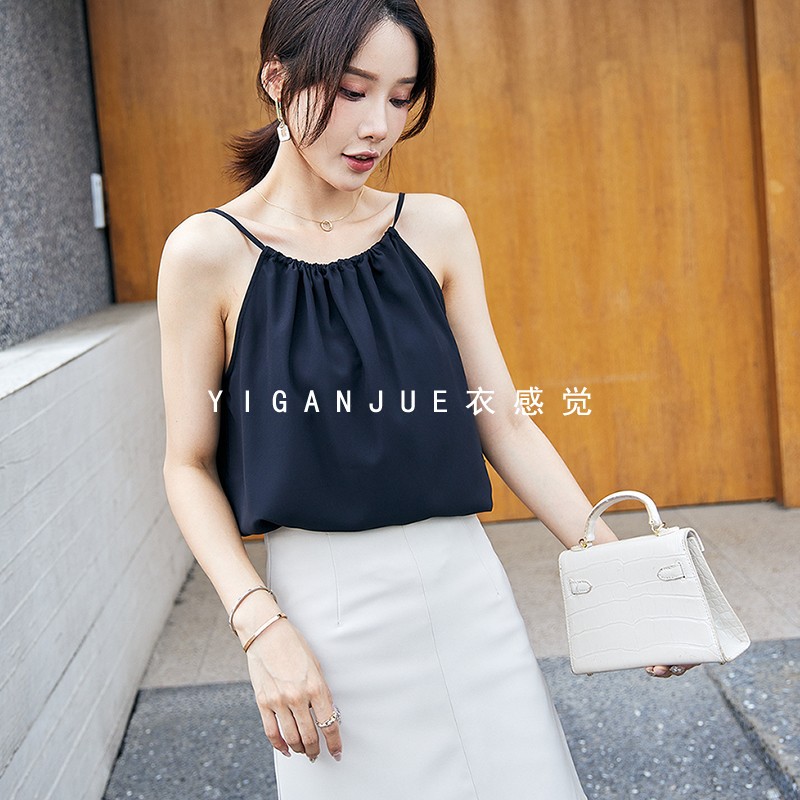 自带清凉感吖挂脖吊带