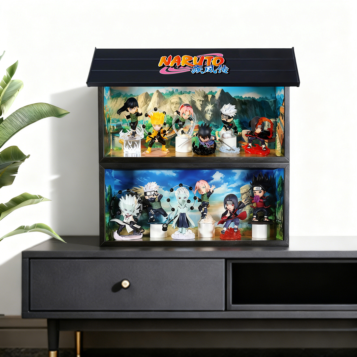 火影忍者手办收纳盒桌面装饰摆件