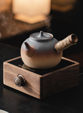 陶瓷烧水壶围炉煮茶泡茶电陶炉明火陶壶侧把茶壶家用大容量煮水器