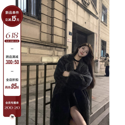 XINUD冬天这一件够了！ 泰迪毛绒长款大衣冬季女加厚棉白色外套女