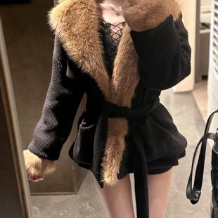 杜总家 原创酷飒大女主毛领小众加厚秋冬外套 实穿辣妹 涩谷限定