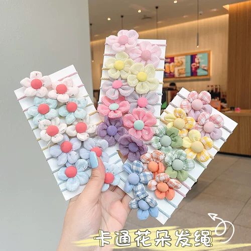 Детская безвредная резинка для волос для принцессы, детский аксессуар для волос, популярно в интернете, не повреждает волосы