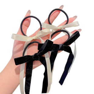 女孩双马尾头绳芭蕾风发绳丝带儿童蝴蝶结飘带发圈发夹麻花辫发饰