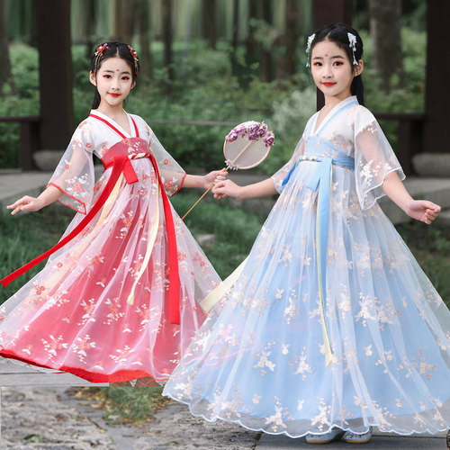 六一春夏秋小孩襦裙超仙飘逸汉服
